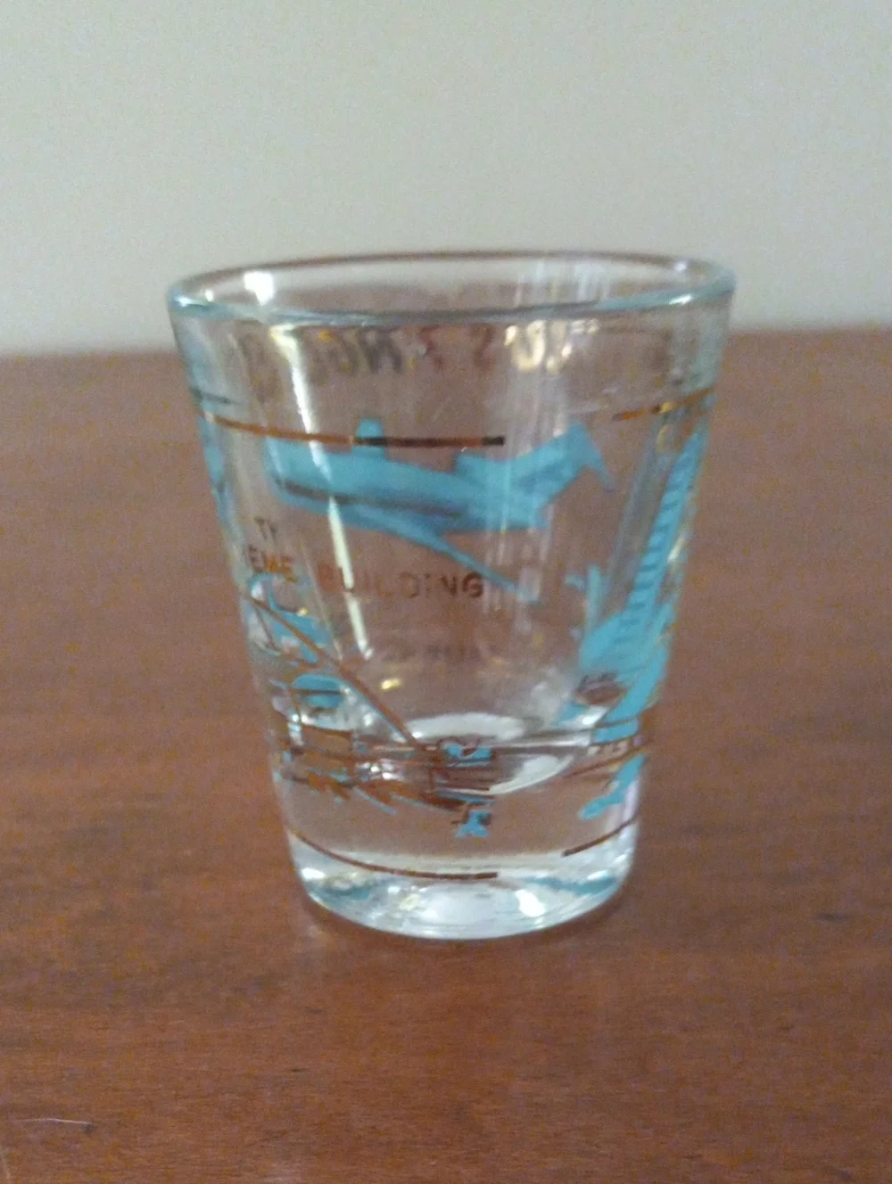 1960s Los Angeles LAX Jet Airplane Souvenir Shot Glass MCM